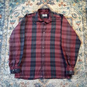 Vintage 80s Miller Plaid Button-up Shirt Large